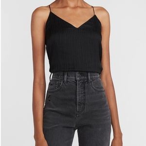 Express downtown v-neck XS cami in black satin